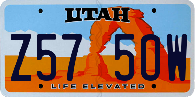 UT license plate Z575OW