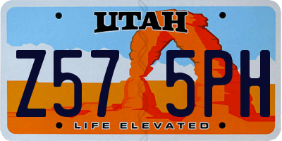 UT license plate Z575PH