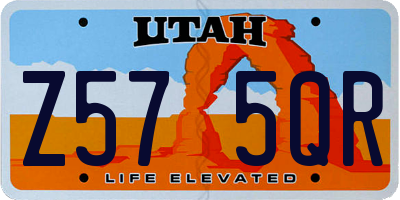UT license plate Z575QR