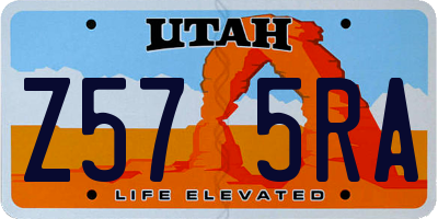 UT license plate Z575RA
