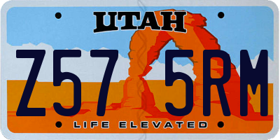 UT license plate Z575RM