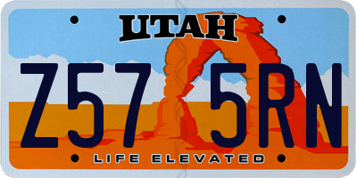 UT license plate Z575RN