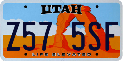UT license plate Z575SF