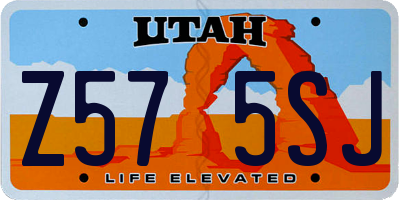 UT license plate Z575SJ