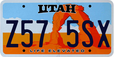 UT license plate Z575SX