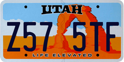UT license plate Z575TF