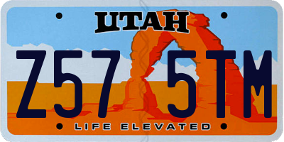 UT license plate Z575TM
