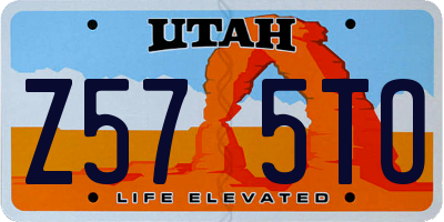 UT license plate Z575TO