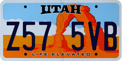 UT license plate Z575VB