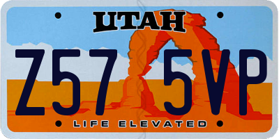 UT license plate Z575VP