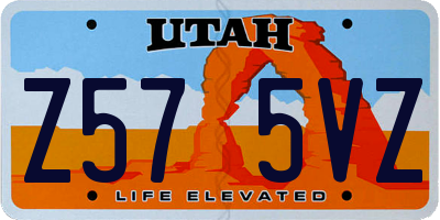 UT license plate Z575VZ