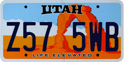 UT license plate Z575WB
