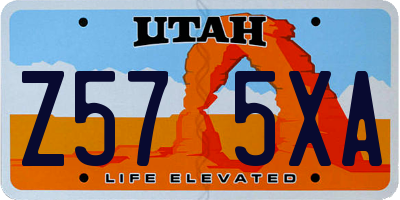 UT license plate Z575XA
