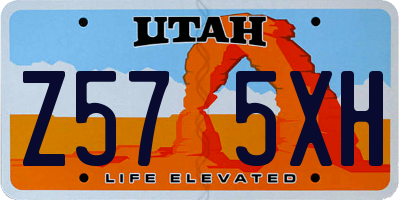 UT license plate Z575XH