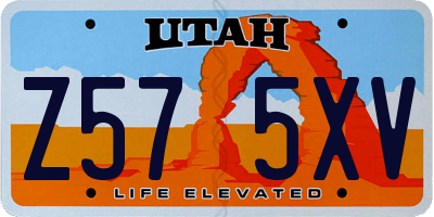 UT license plate Z575XV