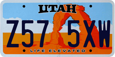 UT license plate Z575XW