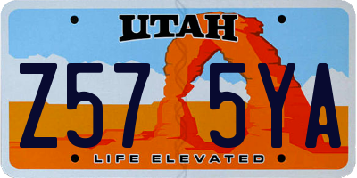 UT license plate Z575YA