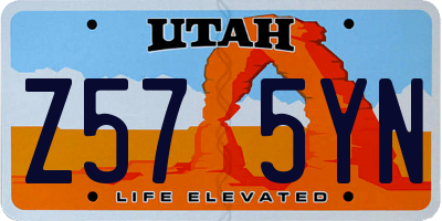 UT license plate Z575YN