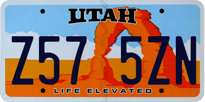 UT license plate Z575ZN
