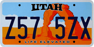 UT license plate Z575ZX
