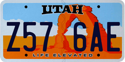 UT license plate Z576AE