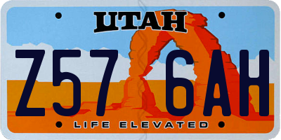 UT license plate Z576AH