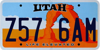 UT license plate Z576AM