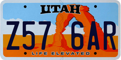 UT license plate Z576AR