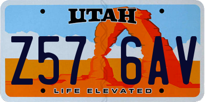 UT license plate Z576AV