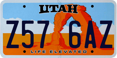 UT license plate Z576AZ