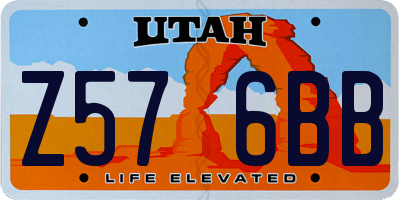 UT license plate Z576BB