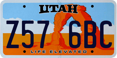 UT license plate Z576BC