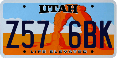 UT license plate Z576BK