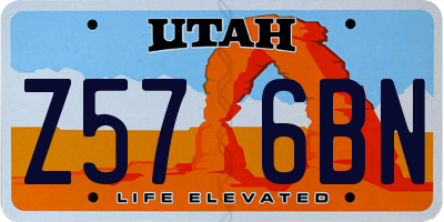 UT license plate Z576BN