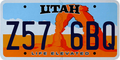 UT license plate Z576BQ