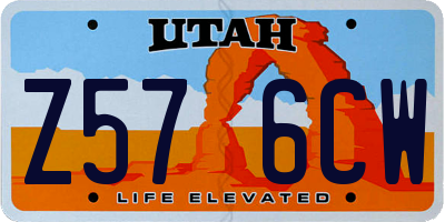 UT license plate Z576CW