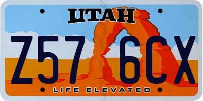 UT license plate Z576CX