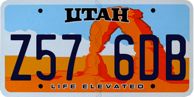 UT license plate Z576DB