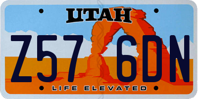 UT license plate Z576DN