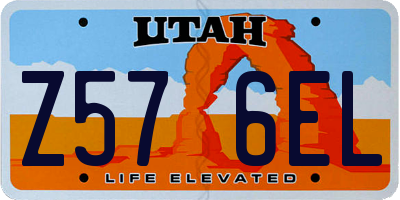 UT license plate Z576EL