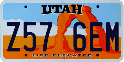 UT license plate Z576EM