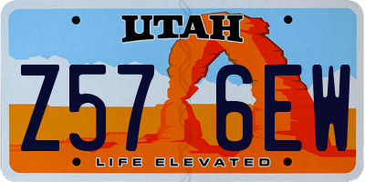 UT license plate Z576EW