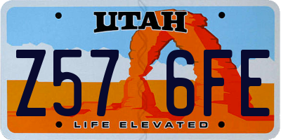 UT license plate Z576FE
