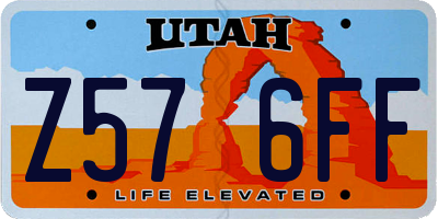 UT license plate Z576FF