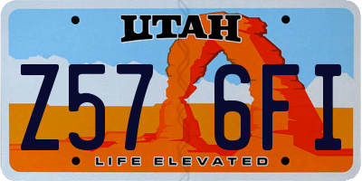 UT license plate Z576FI