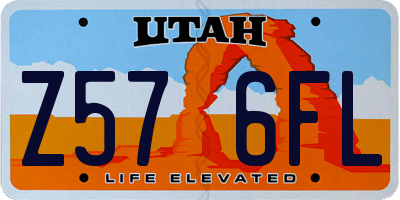 UT license plate Z576FL