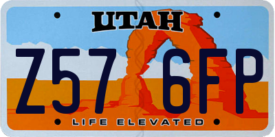 UT license plate Z576FP