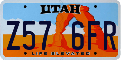 UT license plate Z576FR