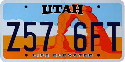 UT license plate Z576FT