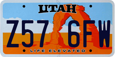 UT license plate Z576FW